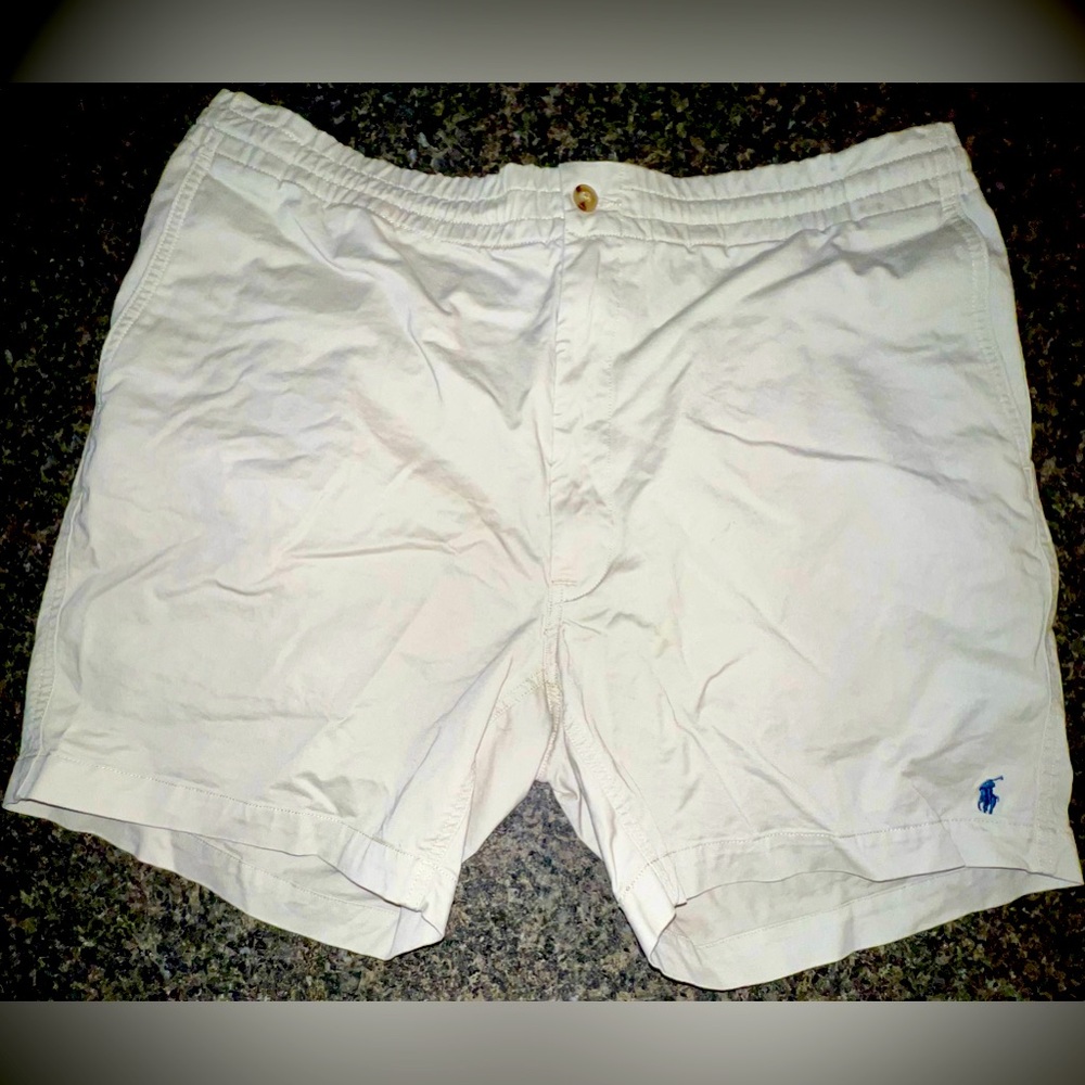 Polo Ralph Lauren Shorts; Men's Khaki; Stretch Classic; Hidden Drawstring; XXL